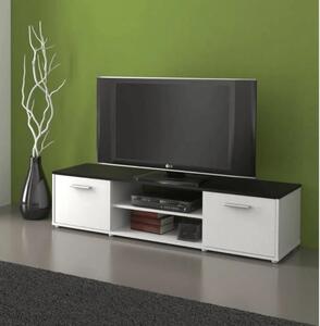 TEMPO TV stolík, biela / čierna, ZUNO NEW 01