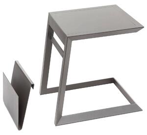DEOKORK Kovový odkladací stolík LISABON (šedo-hnedá)