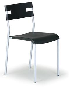 Plastová jedálenská stolička LINDY, čierna