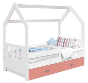 Detská posteľ Domček 160x80 D3A biela s roštem