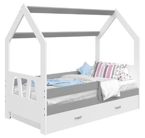 Detská posteľ Domček 160x80 D3A biela s roštem