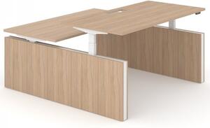 NARBUTAS - Elektricky nastaviteľný dvojmiestny stôl MOTION 160x168 - 3 segmentová podnož