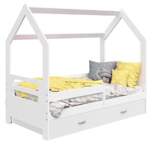 Detská posteľ Domček 160x80 D3B biela s roštem