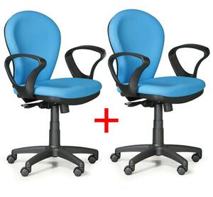 Kancelárska stolička LEA 1+1 ZADARMO, svetlo modrá