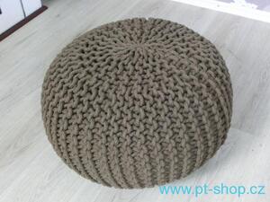 (1166) PUFA - Bavlnená pletená taburetka