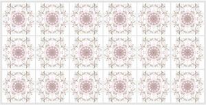Obkladové panely 3D PVC TP10016508, rozmer 960 x 480 mm, mozaika s ružovými ornamentami, GRACE