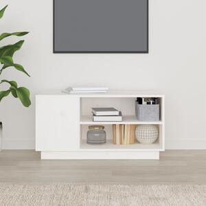 TV skrinka biela 80x35x40,5 cm masívna borovica
