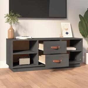TV skrinka sivá 100x34x40 cm borovicový masív
