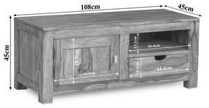 GREY WOOD TV stolík 110x45 cm, palisander