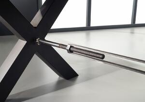 DARKNESS Jedálenský stôl 240x110cm - čierne nohy, hnedá, akácia