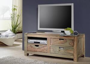 GREY WOOD TV stolík 108x45 cm - polička naľavo, palisander