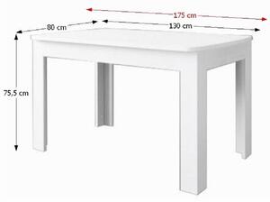 TEMPO Jedálenský rozkladací stôl, 130-175x80 cm, TIFFY-OLIVIA 15