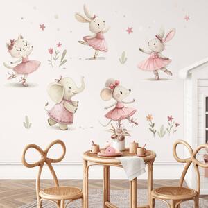 INSPIO-textilná prelepiteľná nálepka - Samolepiace tapety na stenu - Baletky