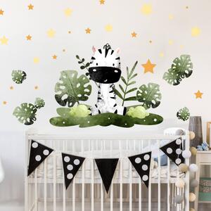 INSPIO-textilná prelepiteľná nálepka - Samolepiace tapety - Malá zebra