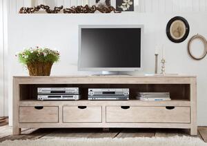 WHITE WOOD TV stolík 190x60 cm, akácia