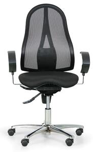 Zdravotná balančná kancelárska stolička EXETER NET, čierna