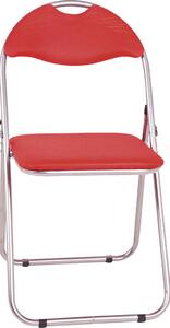 SKLADACIA STOLIČKA, červená, farby hliníka - Stoličky
