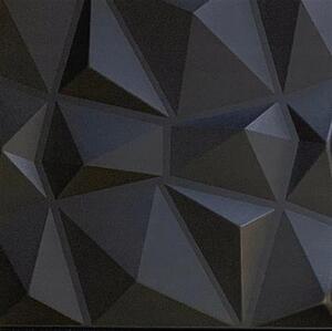 Stropné panely 3D XPS 0004, rozmer 50 cm x 50 cm, DIAMANT čierny, IMPOL TRADE