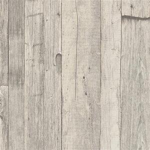 Vliesové tapety na stenu IMPOL 95931-1 Wood and Stone 2, vintage style drevo sivo-béžové, rozmer 10,05 m x 0,53 m, A.S.Création