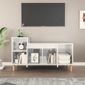 TV skrinka lesklá biela 100x35x55 cm spracované drevo