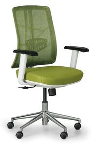 Kancelárska stolička HUMAN, biela/zelená