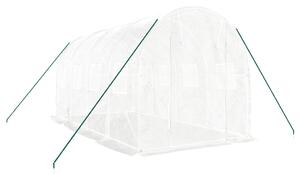 Fóliovník s oceľovým rámom biely 8 m² 4x2x2 m