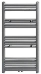 Sivý rebríkový radiátor na centrálne vykurovanie, rovný 600x1160 mm