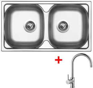 Set Sinks OKIO 780 DUO V matný + VITALIA