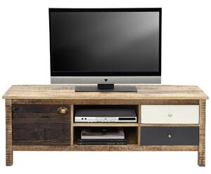 NÍZKA KOMODA, mangové drevo, hnedá, sivá, biela, 140/50/45 cm Landscape - TV nábytok