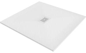 Mexen Hugo štvorcová sprchová vanička SMC 100 x 100 cm, biela, krytka biela - 42101010-W