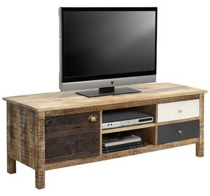 NÍZKA KOMODA, mangové drevo, hnedá, sivá, biela, 140/50/45 cm Landscape - TV nábytok