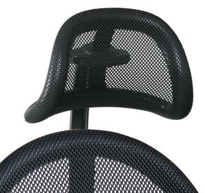 Zdravotná balančná kancelárska stolička EXETER NET s opierkou hlavy, čierna