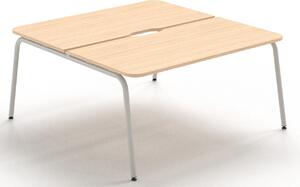 NARBUTAS - Dvojmiestny pracovný stôl ROUND so zaoblenými rohmi 120x144