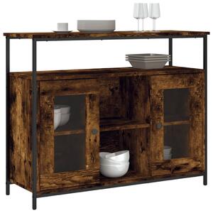 Komoda dymový dub 100x35x80 cm kompozitné drevo