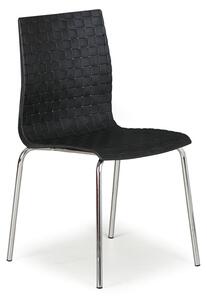 Plastová stolička na kovových nohách MEZZO 3+1 ZADARMO, čierna