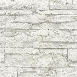 Vliesové tapety, kameň sivý, Wood´n Stone 707161, A.S. Création, rozmer 10,05 m x 0,53 m
