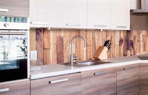 Samolepiace tapety za kuchynskú linku, rozmer 260 cm x 60 cm, drevené dosky, DIMEX KI-260-086