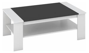 TEMPO Konferenčný stolík, biela / čierna, BAKER
