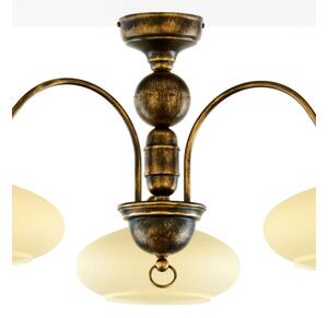 Brilagi - Prisadený luster MOLLERO 3xE27/15W/230V pr. 84 cm bronz/patina