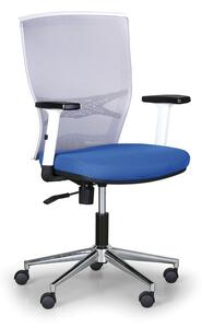 Kancelárska stolička HAAG 1+1 ZADARMO, sivá / modrá
