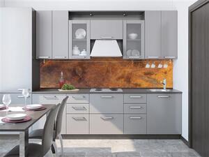 Samolepiace tapety za kuchynskú linku, rozmer 260 cm x 60 cm, broušená měď, DIMEX KI-260-105