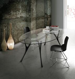 CAIMI BREVETTI - Stôl PEGASO so sklenenou doskou - oválny