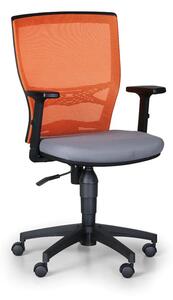 Kancelárska stolička VENLO, oranžová / sivá