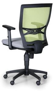 Kancelárska stolička VENLO 1+1 ZADARMO, zelená / sivá