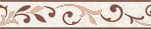 Samolepiace bordúry D 58-012-4, rozmer 5 m x 5,8 cm, ornamenty hnedé, IMPOL TRADE