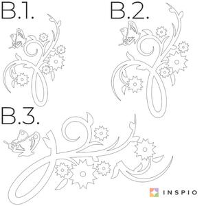 INSPIO-výroba darčekov a dekorácií - Nálepky na stenu - Motýľ nad vázou