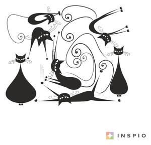 INSPIO-výroba darčekov a dekorácií - Nálepka na stenu - Mačky mačičky