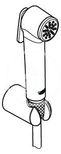 Grohe - Bidetová spŕška s držiakom a hadicou 1,25 m, kartáčovaný Hard Graphite