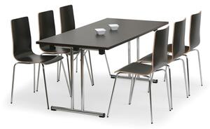 Skladací konferenčný stôl FOLD, 1600x800 mm, dezén buk