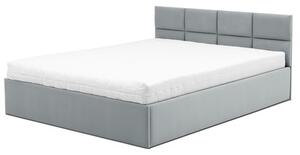 Čalouněná postel MONOS s matrací rozměr 160x200 cm Světle šedá